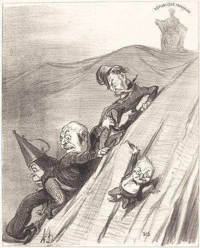 Un camino peligroso de Honoré Daumier