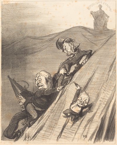 Un camino peligroso de Honoré Daumier