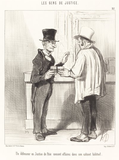 Un defensor... conversando... en su gabinete habitual de Honoré Daumier