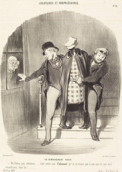 Una mudanza furtiva de Honoré Daumier