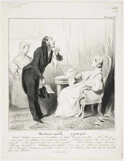 Un hombre sensible (Caricaturana 43) de Honoré Daumier