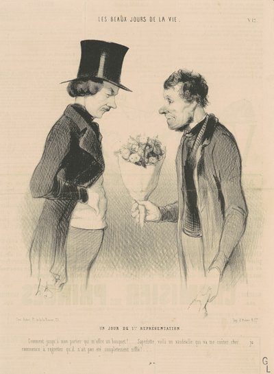 Un día de primera representación de Honoré Daumier