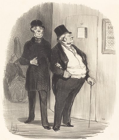 Un día de representación a beneficio... de Honoré Daumier