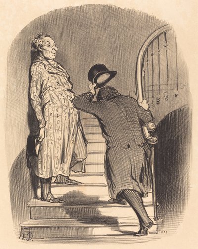 Un inquilino que paga exactamente su alquiler de Honoré Daumier