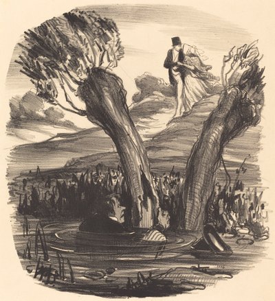 Un marido quemado por el fuego de los celos de Honoré Daumier