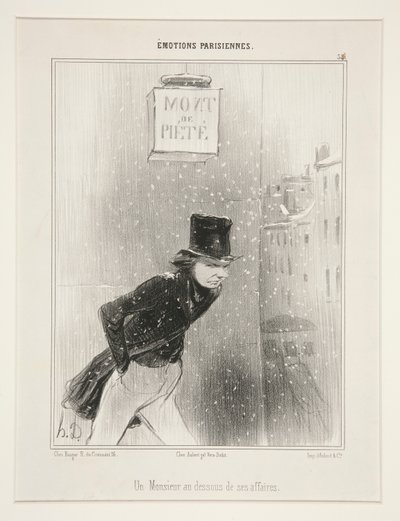 Un hombre en el fondo de sus asuntos de Honoré Daumier