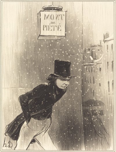 Un señor por debajo de sus asuntos de Honoré Daumier