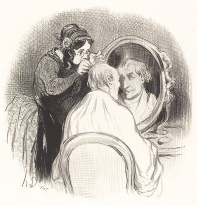 Un Señor que Rejuvenece Demasiado de Honoré Daumier