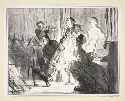 Una orquesta en una casa muy Comme il faut, núm. 8 de Los Comediantes de la Sociedad de Honoré Daumier