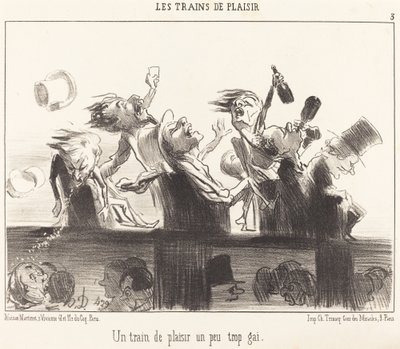 Un Tren de Placer un Poco Demasiado Alegre de Honoré Daumier