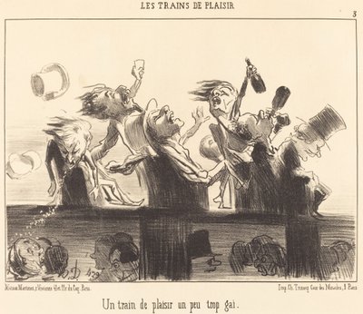 Un tren de placer un poco demasiado alegre de Honoré Daumier