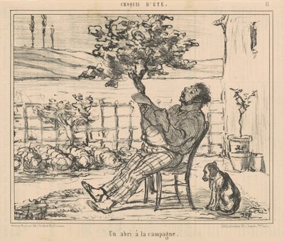 Un Refugio en el Campo de Honoré Daumier
