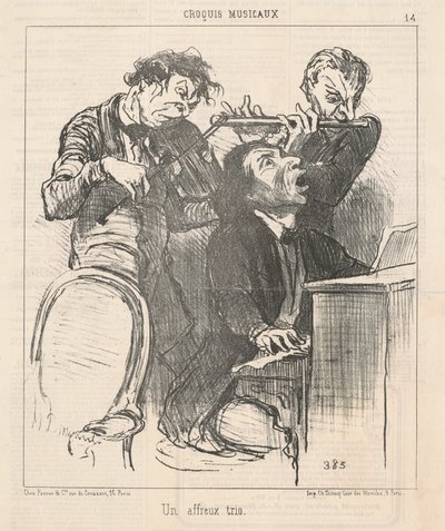 Un trío horrible de Honoré Daumier
