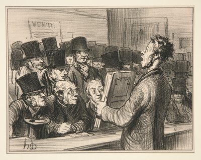 Un aficionado - Pero, ¿qué es esta pintura? de Honoré Daumier