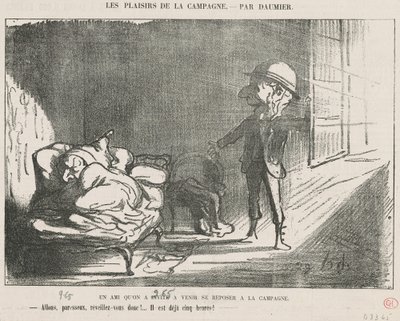 Un amigo que se ha invitado... de Honoré Daumier