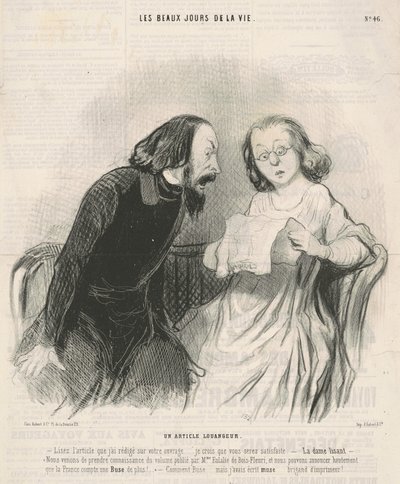 Un artículo elogioso de Honoré Daumier