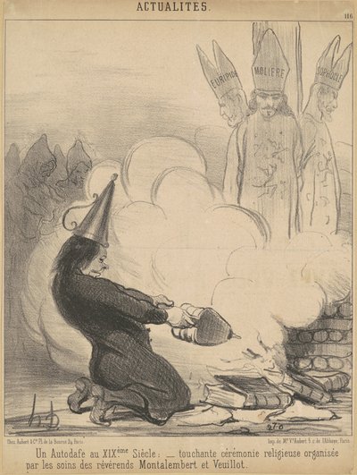 Un auto de fe en el siglo XIX de Honoré Daumier