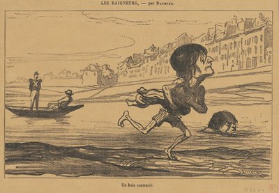 Un baño contrariado de Honoré Daumier