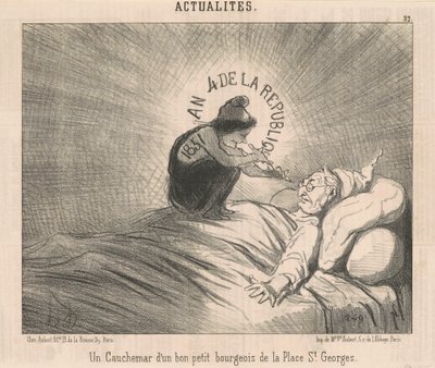 Una pesadilla de un... Burgués de la Plaza St. Georges de Honoré Daumier