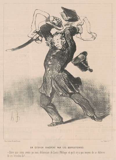 Un ciudadano exasperado por las bufeterías de Honoré Daumier