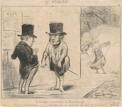Uno de los inconvenientes del macadamizado de Honoré Daumier