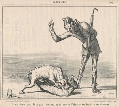 Uno de los tres amigos de la paz... de Honoré Daumier