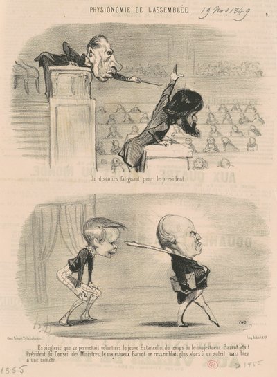 Un discurso cansado para el presidente de Honoré Daumier