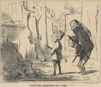 Un efecto de las demoliciones en París de Honoré Daumier