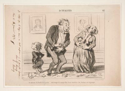 Un interior familiar el 2 de enero de Honoré Daumier