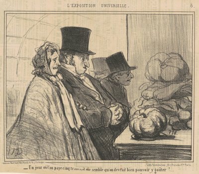 Un día en que se paga cinco francos de Honoré Daumier