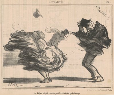 Un ligero céfiro anunciando la llegada de la primavera de Honoré Daumier