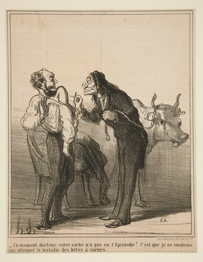 Un momento, doctor, su vaca n de Honoré Daumier