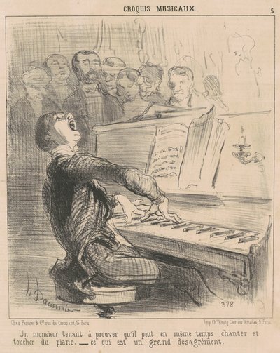 Un señor tratando de probar que puede... de Honoré Daumier