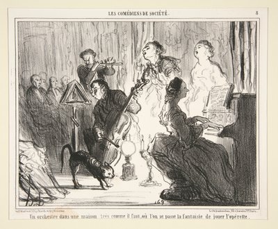 Una orquesta en una casa de Honoré Daumier