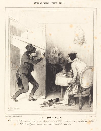 Un malentendido - Te equivocas... vete... al diablo... de Honoré Daumier