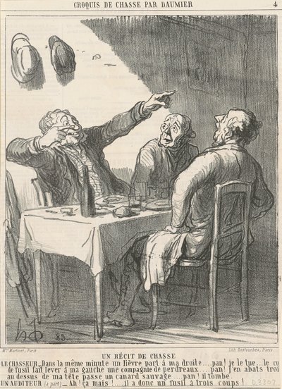Un relato de caza de Honoré Daumier