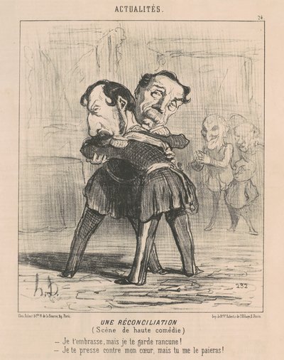 Una reconciliación, escena de alta comedia de Honoré Daumier