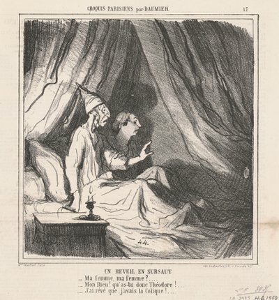 Un despertar sobresaltado de Honoré Daumier