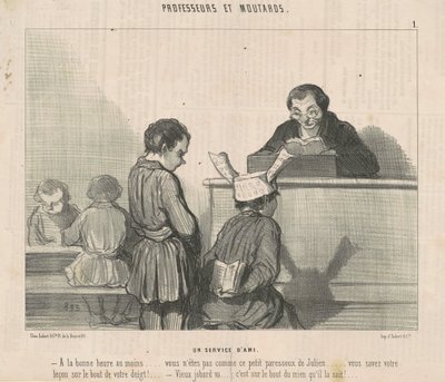 Un servicio de amigo de Honoré Daumier