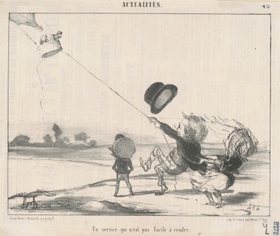 Un servicio... no fácil de prestar de Honoré Daumier