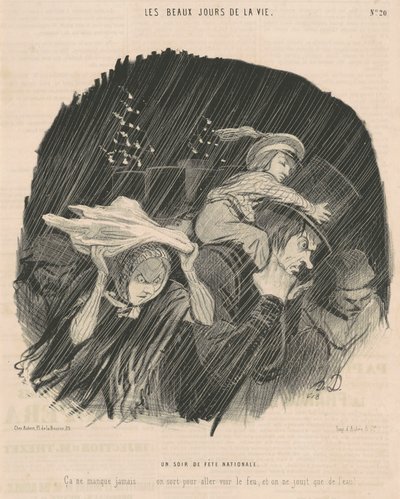 Una noche de fiesta nacional de Honoré Daumier