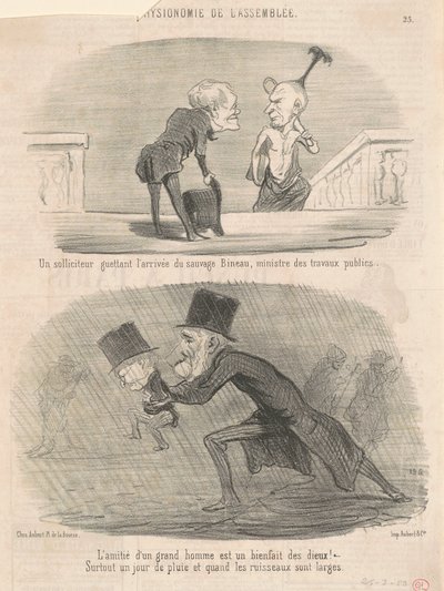 Un solicitante acechando ... ¡Bineau! de Honoré Daumier