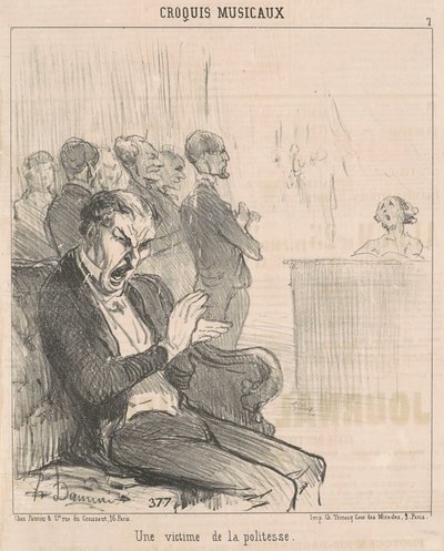 Una víctima de la cortesía de Honoré Daumier