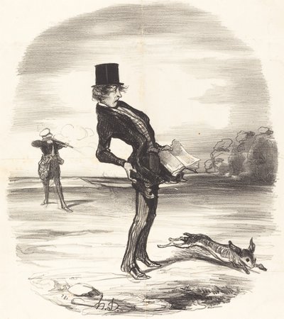 Una carga desplazada de Honoré Daumier