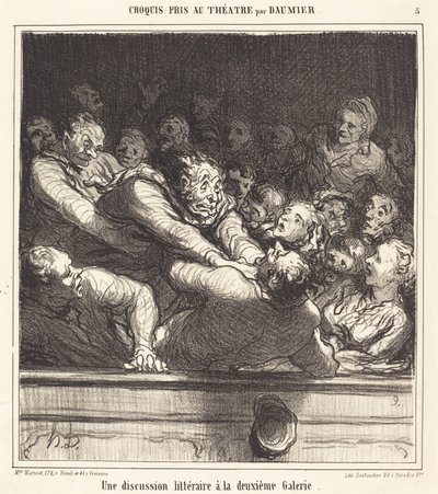 Una discusión literaria en la segunda galería de Honoré Daumier
