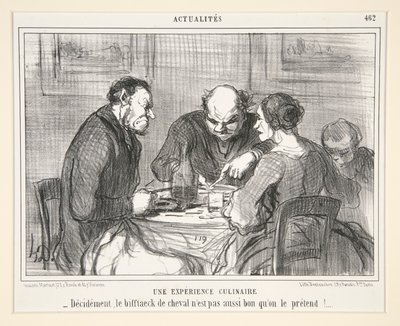 Una Experiencia Culinaria: Decididamente, el filete de caballo n de Honoré Daumier