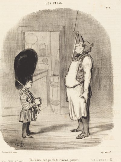 Una Familia en la que Reside el Instinto Guerrero de Honoré Daumier