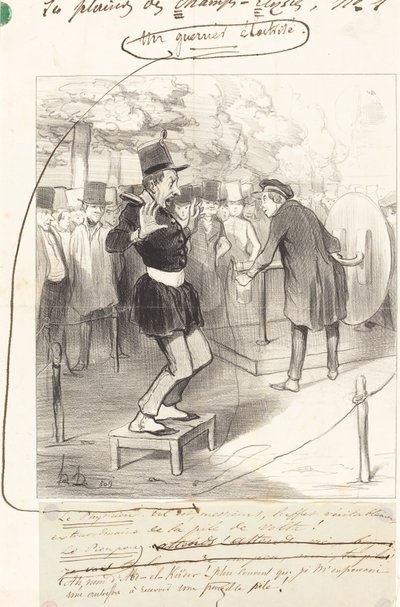 Un guerrero electrizado de Honoré Daumier