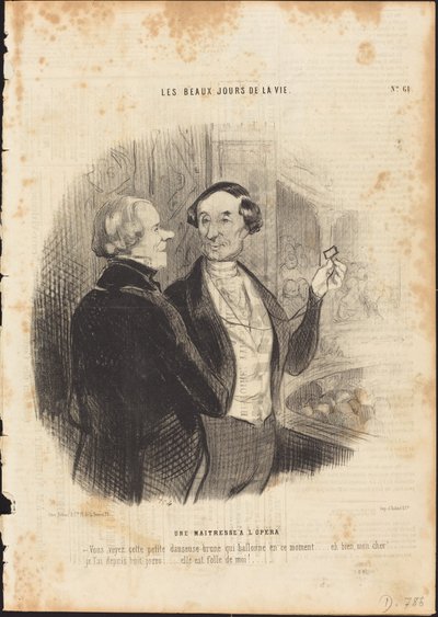 Una amante en la ópera de Honoré Daumier