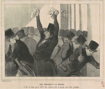 Una pánico en la bolsa de Honoré Daumier
